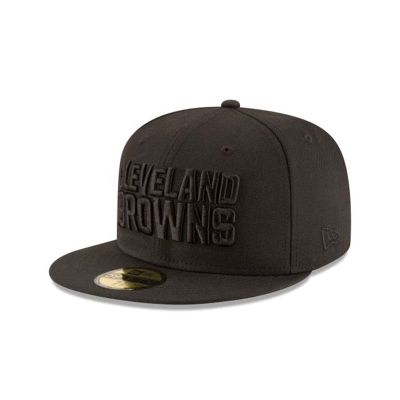 Sapca New Era Cleveland Browns NFL Black On Black 59FIFTY Fitted - Negrii